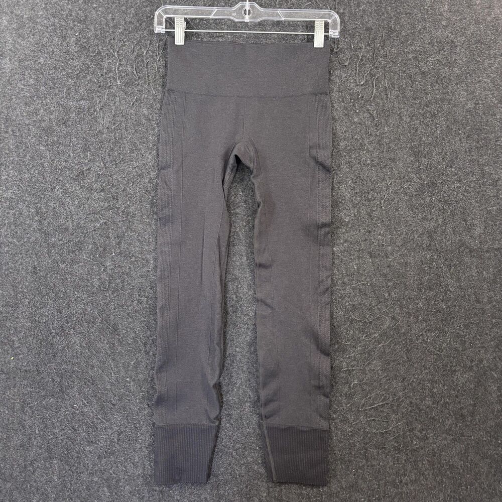 Lululemon Ebb to Street Leggings Women's 4 Gray High Rise Ribbed Yoga Textured